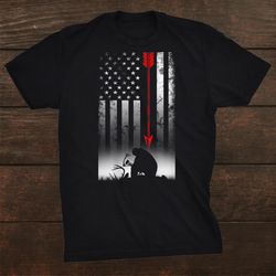 bow deer hunting american flag gift for bow hunting shirt