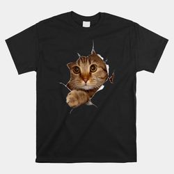 sweet kitten torn funny cat shirt