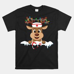 christmas nurse love nicu rn er santa reindeer nurse hat elf shirt