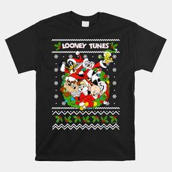 looney tunes looney christmas ugly christmas shirt