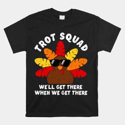 turkey trot squad race funny thanksgiving running runner shirt