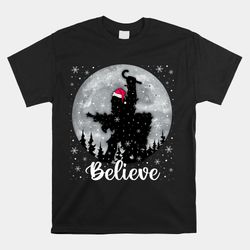 santa bigfoot christmas rock roll sasquatch believe shirt