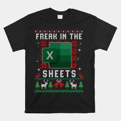 freak in the sheets excel ugly christmas sweater shirt