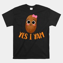 yes i yam funny potato thanksgiving shirt