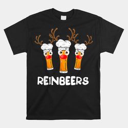 reinbeers funny reindeer beer christmas drinking xmas shirt