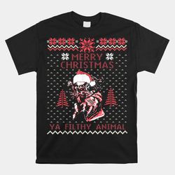 predator christmas tshirt