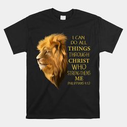 philippians 4 13 religious lion verses funny christian shirt