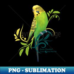 Green Parakeet - Trendy Sublimation Digital Download - Stunning Sublimation Graphics
