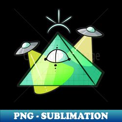 alien pyramid - high-resolution png sublimation file - enhance your apparel with stunning detail