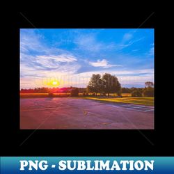 photography of school yard with stunning sky and sunset v2 - unique sublimation png download - add a festive touch to every day