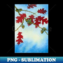 red oak tree trees nature acorns wood forest - high-resolution png sublimation file - perfect for sublimation mastery