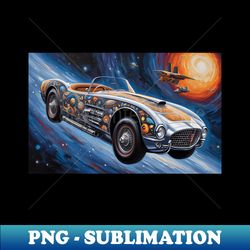space classic car in galaxy - high-resolution png sublimation file - bring your designs to life