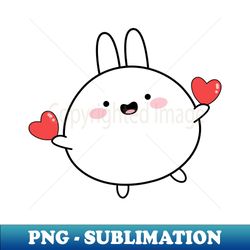 happy rabbit love you sticker cute white rabbit sticker valentines day cute sticker kawaii rabbit pink sticker - high-resolution png sublimation file - unleash your inner rebellion