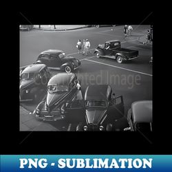 cars downtown 1942 vintage photo - instant sublimation digital download - enhance your apparel with stunning detail