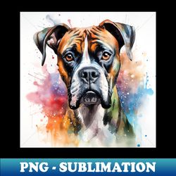 colourful boxer puppy - modern sublimation png file - perfect for creative projects
