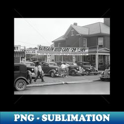 bargain used cars 1938 vintage photo - artistic sublimation digital file - bold & eye-catching