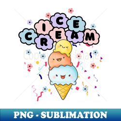 ice cream lovers - cute ice cream - png transparent sublimation design - revolutionize your designs