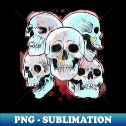 art academia aesthetic gothic skull goth skulls watercolor - creative sublimation png download - fashionable and fearless
