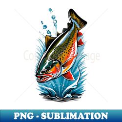 trout fish - retro png sublimation digital download - instantly transform your sublimation projects