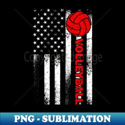 volleyball art women usa patriotic volleyball - png transparent sublimation design - unlock vibrant sublimation designs