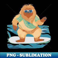 bigfoot on a surfboard - png sublimation digital download - perfect for sublimation mastery