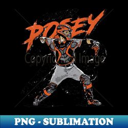 buster posey san francisco rough - high-resolution png sublimation file - stunning sublimation graphics