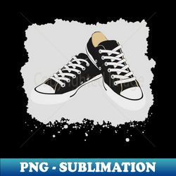 classic shoes white and black - png transparent digital download file for sublimation - bring your designs to life