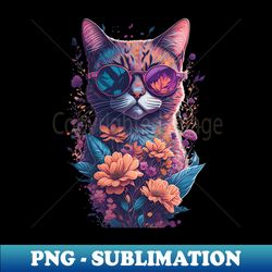 kawaii summer cat - professional sublimation digital download - perfect for creative projects