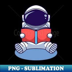 astronaut reading book - instant sublimation digital download - create with confidence