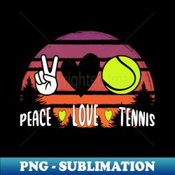 peace love tennis retro - png transparent sublimation file - perfect for sublimation mastery