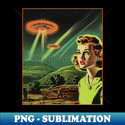 vintage lady  ufo encounter - professional sublimation digital download - instantly transform your sublimation projects