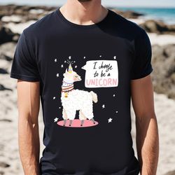 alpaca with unicorn horn valentine t-shirt