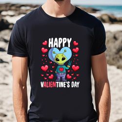 alien happy valientines day lover t-shirt