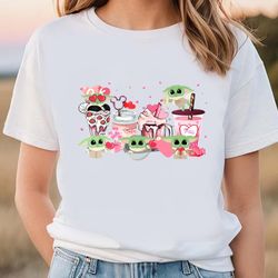 baby yoda coffee drink valentine day shirt