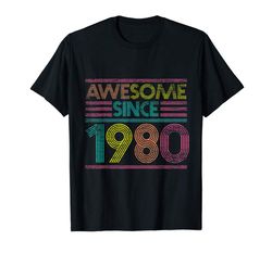 adorable awesome since 1980 40th birthday gifts 40 years old t-shirt