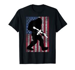 adorable bigfoot 2nd amendment right to bear arms gift for gun owner t-shirt