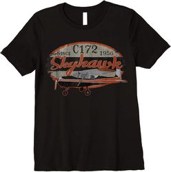 adorable c-172 skyhawk vintage retro c172 airplane flying pilot t-shirt