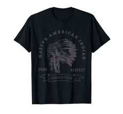 adorable cherokee tribe native american indian pride respect print t-shirt