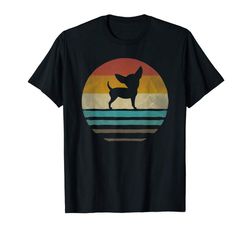 adorable chihuahua dog retro vintage 60s 70s silhouette breed gift t-shirt