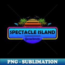 spectacle island beach massachusetts palm trees sunset summer - premium png sublimation file - unleash your inner rebellion