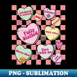valentines day nurse conversation hearts candy - instant sublimation digital download - instantly transform your sublimation projects