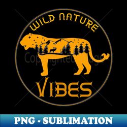 wild nature vibes - panther - unique sublimation png download - unleash your inner rebellion