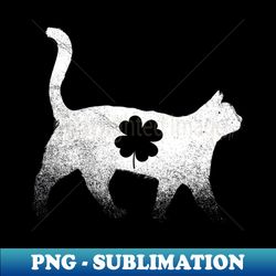 Cat shamrock Saint Patricks Day - Decorative Sublimation PNG File - Transform Your Sublimation Creations
