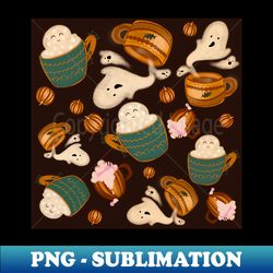 halloween autumn print in childrens drawing style - png transparent sublimation file - defying the norms