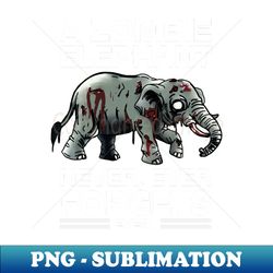 A Zombie Elephant Never Forgets - Decorative Sublimation PNG File - Bring Your Designs to Life