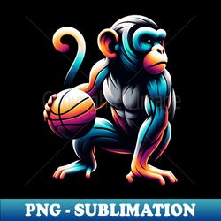 cool basketball monkey playing - stylish sublimation digital download - unlock vibrant sublimation designs