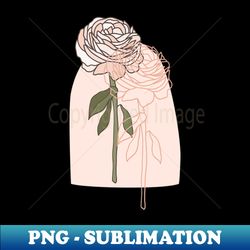 abstract line art rose gold rose - premium png sublimation file - fashionable and fearless