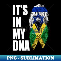 israel and jamaican mix heritage dna flag - png transparent sublimation design - perfect for personalization