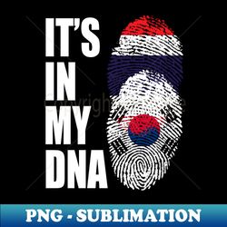 thai and south korean vintage heritage dna flag - exclusive png sublimation download - add a festive touch to every day