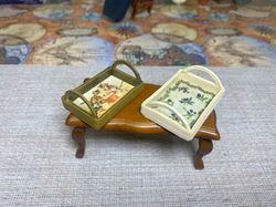 trays for dollhouse. 1:12. dollhouse miniature.